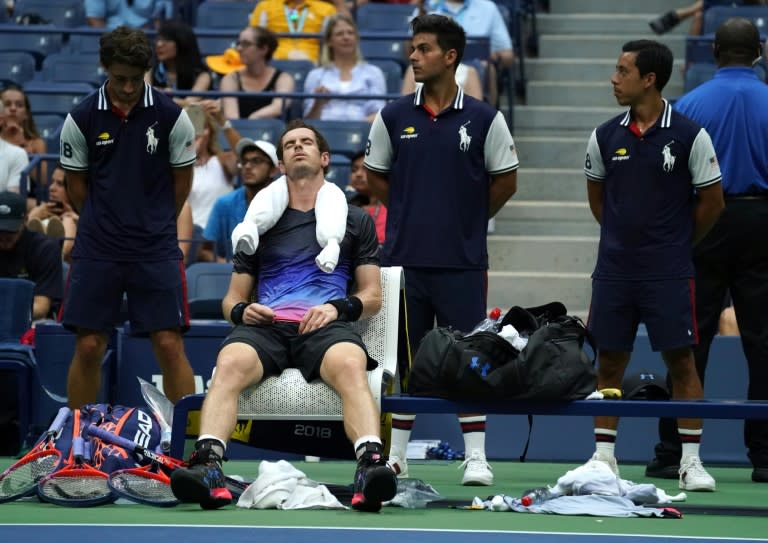 Extreme heat: Andy Murray cools off during US Open loss to Fernando Verdasco