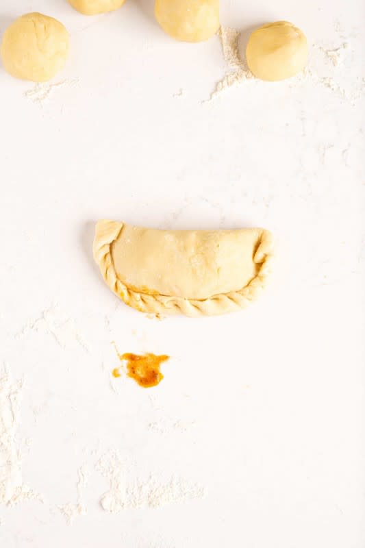 <p>Salimas Kitchen</p><p> Made with just five ingredients (flour, butter, salt, egg and water), this dough comes together in less than an hour.</p><p><strong>Get the recipe:</strong> <a href="https://salimaskitchen.com/empanada-dough/" rel="nofollow noopener" target="_blank" data-ylk="slk:5-Ingredients Empanada Dough;elm:context_link;itc:0;sec:content-canvas" class="link rapid-noclick-resp">5-Ingredients Empanada Dough</a></p>