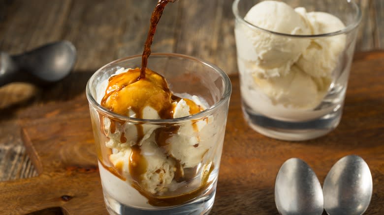 Affogato in glass