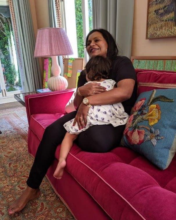 Mindy Kaling was forced to defend her childrens' names after a follower said they were "very caucasian". Photo: Instagram/MindyKaling