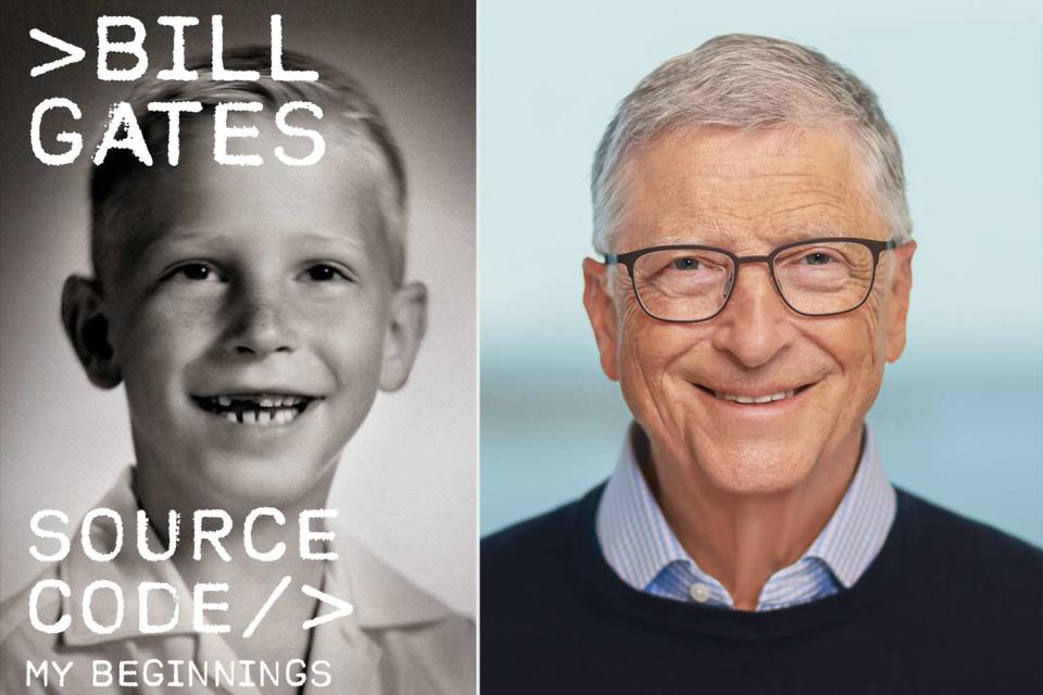 <p>The Gates Notes</p> Bill Gates and the cover of 