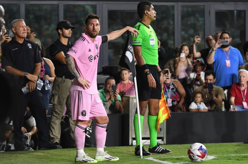 Inter Miami Herons striker Lionel Messi is expected to remain in the starting lineup for several upcoming MLS matches. File Photo by Larry Marano/UPI