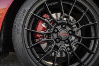 <p>Bridgestone Potenza summer tires wrap around 19-inch black wheels which are lighter than the Avalon XSE model's wheels.</p>