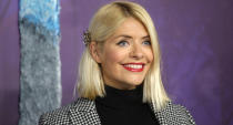 <a href="https://uk.news.yahoo.com/tagged/holly-willoughby/" data-ylk="slk:Holly Willoughby;elm:context_link;itc:0;sec:content-canvas" class="link ">Holly Willoughby</a> has been able to host <em>This Morning </em>throughout the pandemic alongside Phillip Schofield, although they've had to keep their distance. This year also saw her announce she'd <a href="https://uk.news.yahoo.com/holly-willoughby-quits-celebrity-juice-104213410.html" data-ylk="slk:be quitting Celebrity Juice;elm:context_link;itc:0;sec:content-canvas;outcm:mb_qualified_link;_E:mb_qualified_link;ct:story;" class="link  yahoo-link">be quitting Celebrity Juice</a> after 12 years as a team captain. (Photo by Lia Toby/Getty Images)