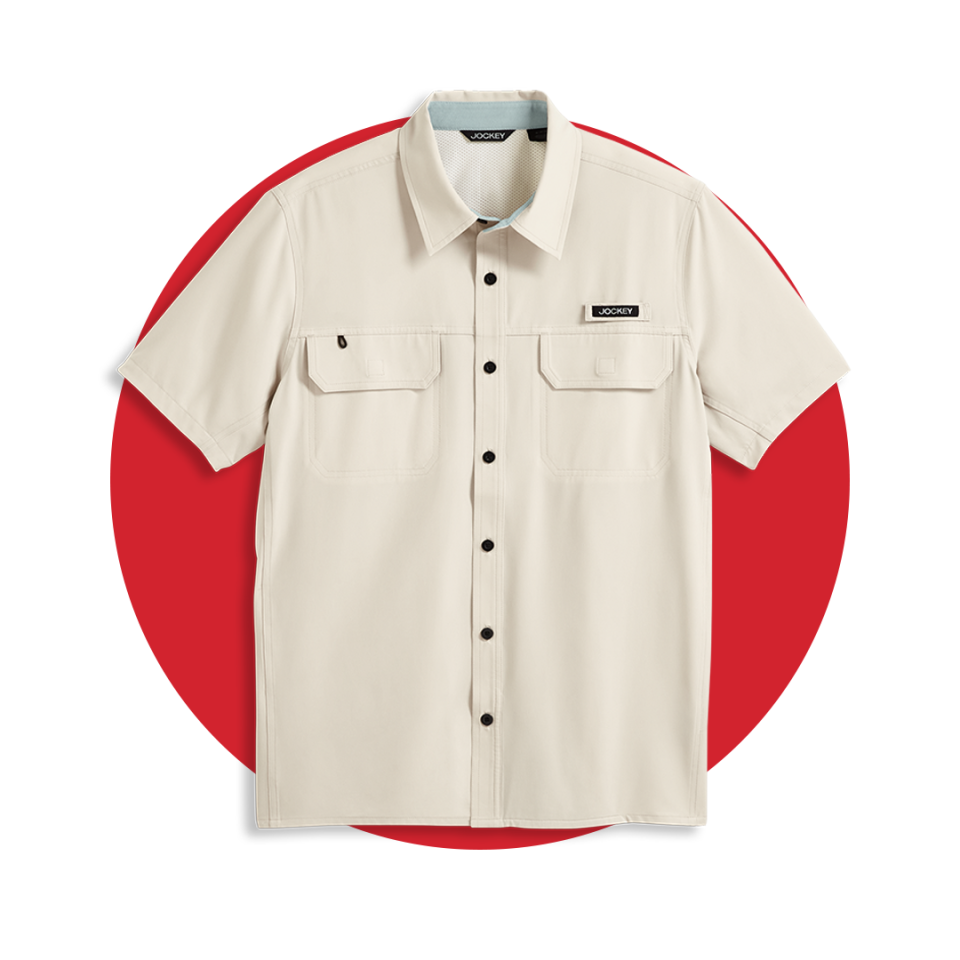 <p><a href="https://www.jockey.com/catalog/product/jockey-men-short-sleeve-fishing-shirt?color=2677" rel="nofollow noopener" target="_blank" data-ylk="slk:Shop Now;elm:context_link;itc:0;sec:content-canvas" class="link ">Shop Now</a></p><p>Jockey Outdoors Short Sleeve Fishing Shirt</p><p>$27.99</p>