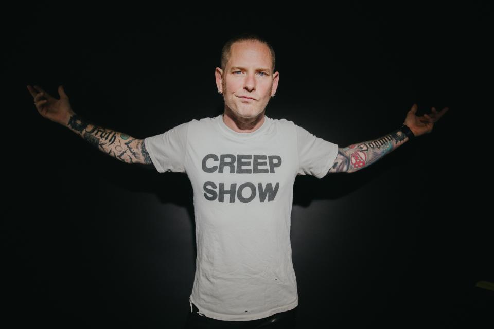 Corey Taylor, 46, of Slipknot and Stone Sour fame, releases his first solo album "CMFT" on Friday.