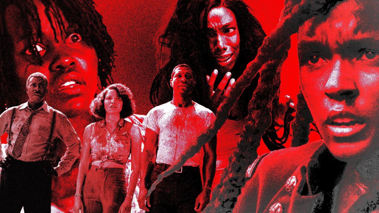 Are we in a Golden Age of Black Horror? (Photo: Illustration: Damon Dahlen/HuffPost; Photos: Hulu/Lionsgate/HBO/Universal)