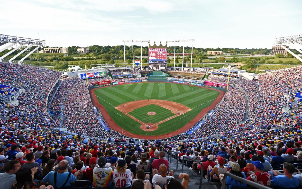 The Royals have won two World Series with Kauffman Stadium as their home.