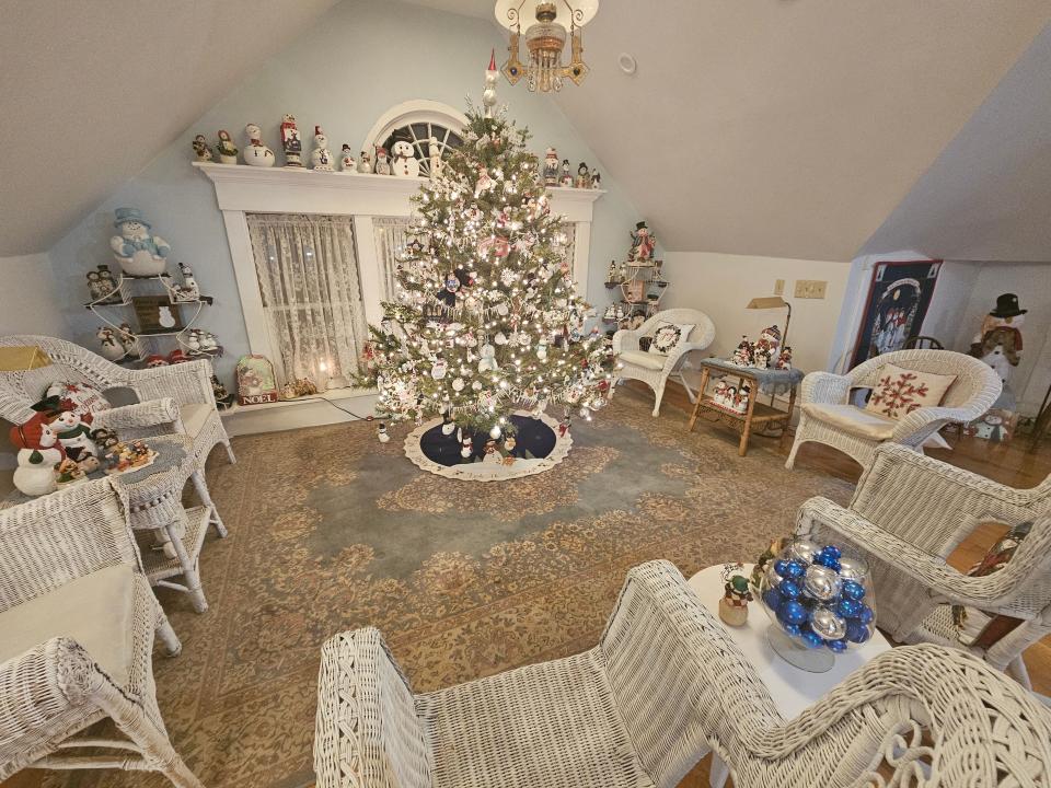 At least one Christmas tree occupies every room of the Barber-Whitticar House, which the current owners will open to the public from 5 to 7 p.m. Thursday, Dec. 7, 2023, during Canton Preservation Society's fundraiser.