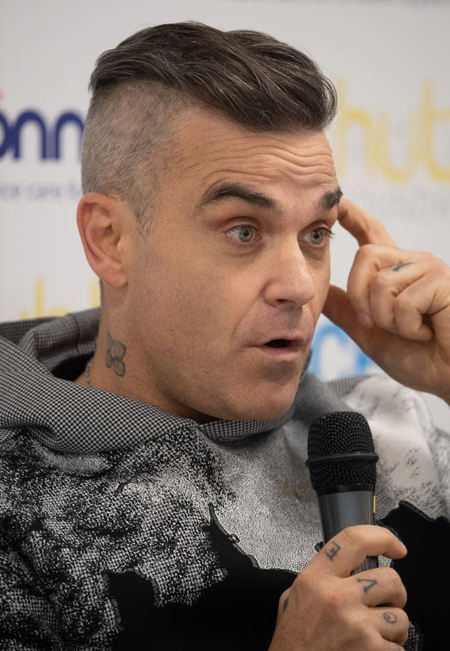 Robbie Williams press conference