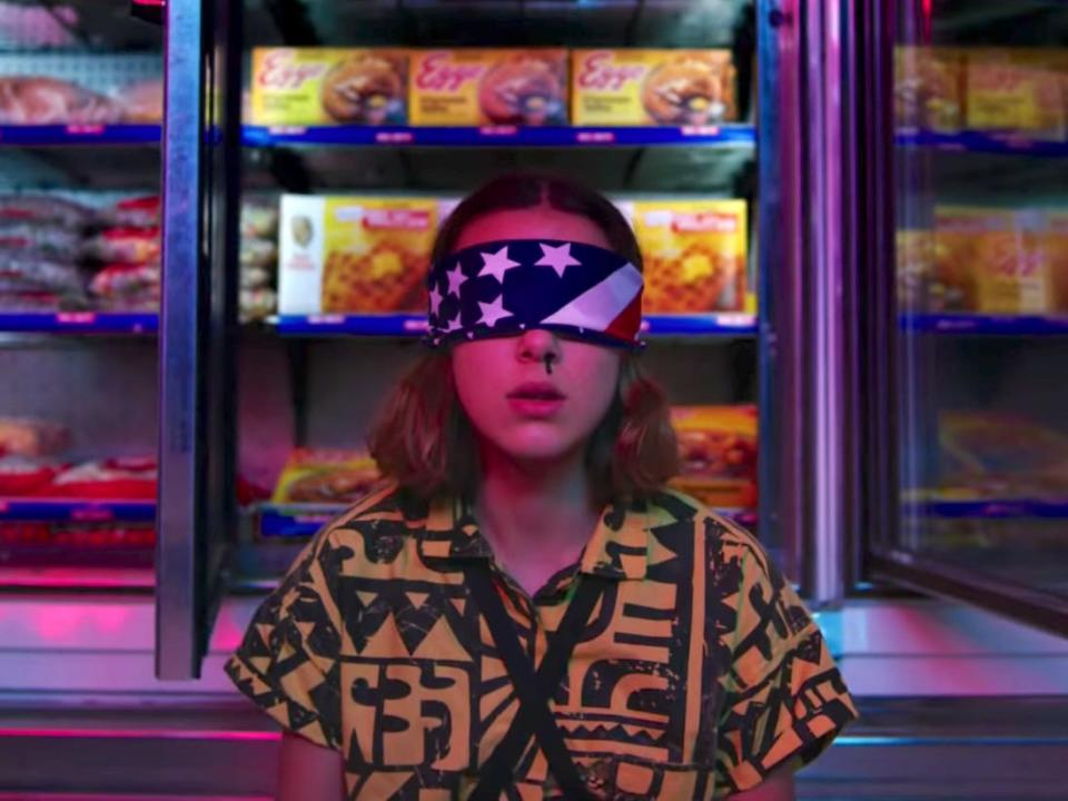 Eleven in front of Eggos Stranger Things 3 trailer breakdown analysis Netflix 