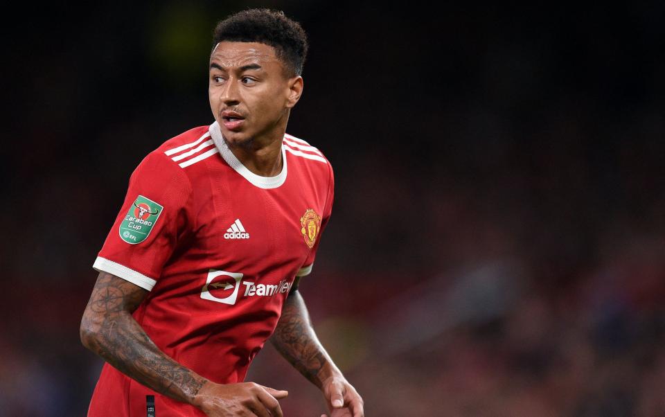  Manchester United's English midfielder Jesse Lingard during the English League Cup third round football match between Manchester United and West Ham United at Old Trafford i - AFP