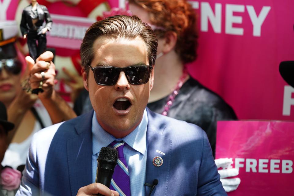 Matt Gaetz at the July 14 “Free Britney” rally