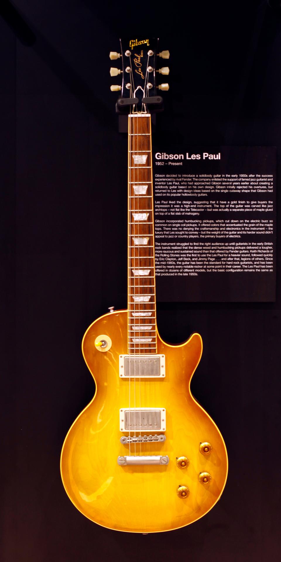 This Les Paul guitar is part of the National Guitar Exhibit underway at The MAX in Meridian.