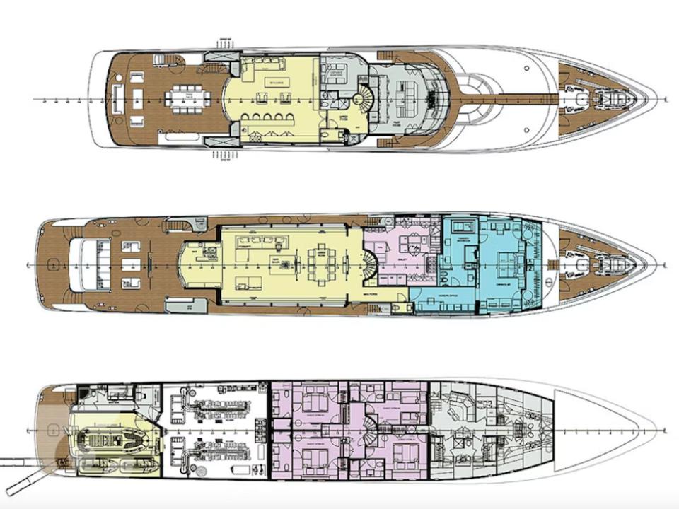 Inside the unfinished 168-foot Trinity Tri-Deck Superyacht being auctioned by Boathouse Auctions