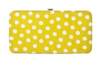 polka dot clutch