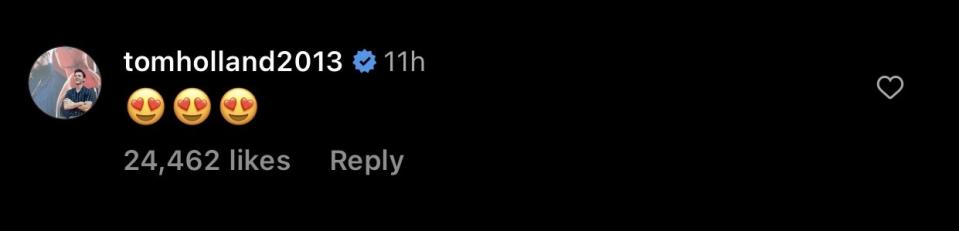 Screenshot of an Instagram comment