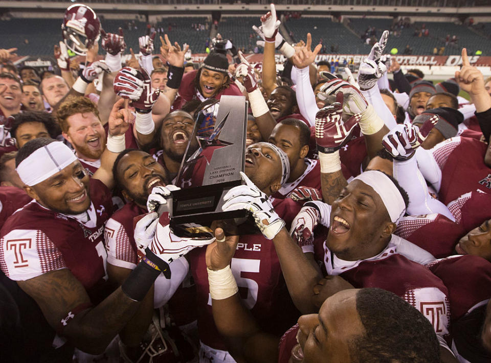 Temple claims its second consecutive berth in the AAC title game. (Getty)