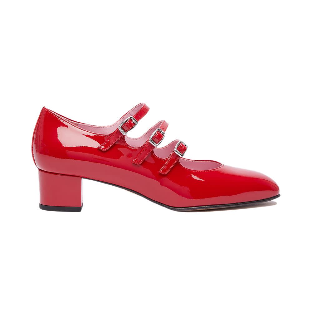 <p><a href="https://www.carel.fr/en/babies/2-422-red-patent-leather-mary-janes-pumps.html" rel="nofollow noopener" target="_blank" data-ylk="slk:Shop Now;elm:context_link;itc:0;sec:content-canvas" class="link rapid-noclick-resp">Shop Now</a></p><p>Red Mary Janes</p><p>carel.fr</p><p>€535.00</p>