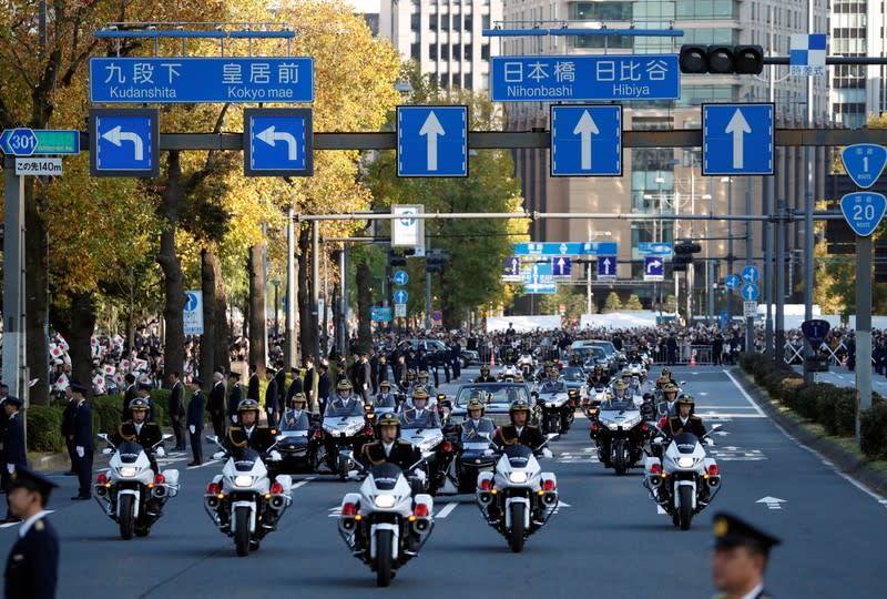 Royal parade to mark the enthronement of Japanese Emperor Naruhito in Tokyo