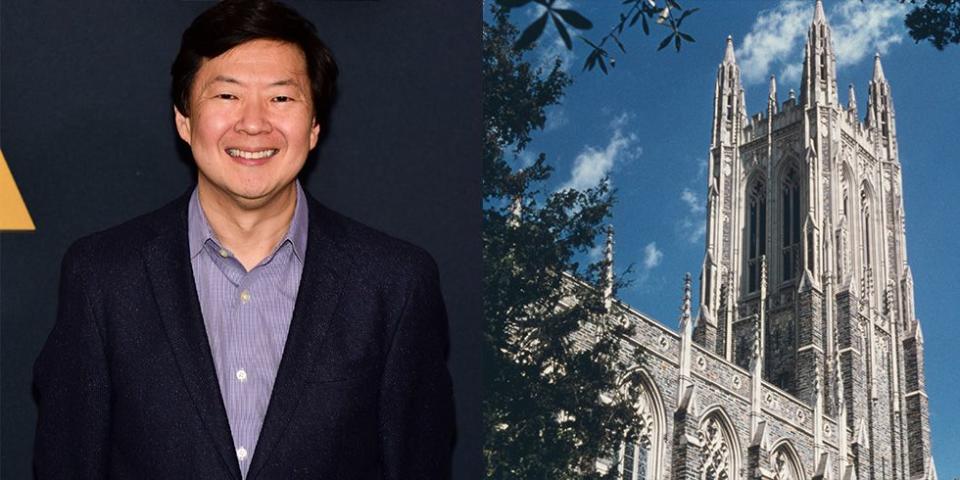 <p><strong>Duke University</strong></p><p>The former doctor studied pre-med at Duke University before obtaining his medical degree at the University of North Carolina at Chapel Hill. The physician-turned-comedian told students <a href="https://news.miami.edu/stories/2019/04/what-matters-to-u-ken-jeong.html" rel="nofollow noopener" target="_blank" data-ylk="slk:during a speech at the University of Miami" class="link ">during a speech at the University of Miami</a> that "everybody has a right to pursue what they want. Whatever reality gives you, you make the most of it and make it your own."</p>