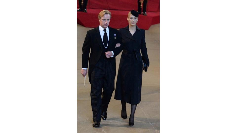 Lady Gabriella and Thomas Kingston at Queen's funeral