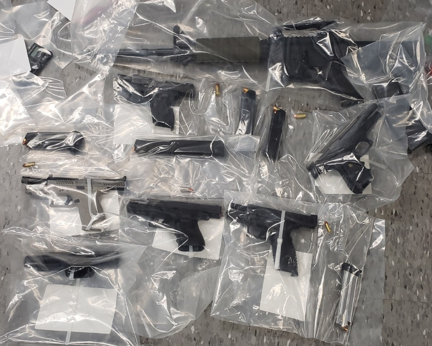 Akron police seized these firearms from a home in 2020.