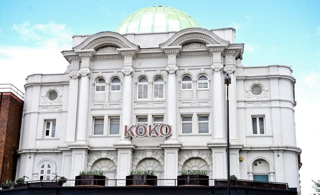 Koko in Camden, north London, was closed for refurbishment (Ian West/PA)