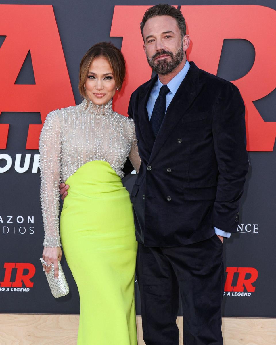 Jennifer Lopez and husband Ben Affleck attend the world premiere of Amazon Studios' 