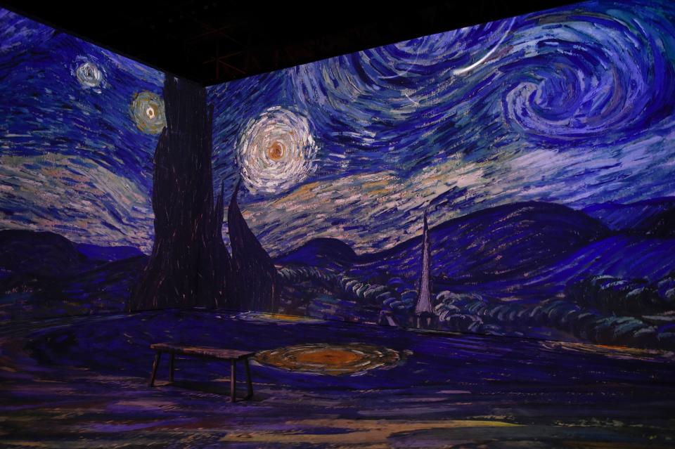 Beyond Van Gogh: The Immersive Experience allows visitors to step into projections of Vincent Van Gogh's works and learn about the artist through music and history. It's open to the public from 10 a.m. to 8 p.m. Tuesdays through Sundays through June 26 at James Brown Arena in Augusta. Tickets are available online at vangoghaugusta.com.