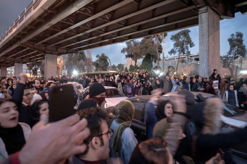 Protesters demonstrate in Tehran