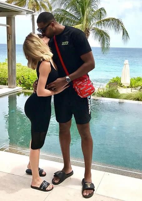 Loved-up couple Khloe and Tristan are also reportedly expecting their first child together. Source: Instagram