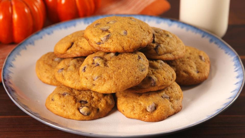 <p>Fall in New Hampshire is about as gorgeous as it gets, and the locals don't see any reason to move on from their favorite seasonal flavors once the leaves fall. These<a href="https://www.delish.com/holiday-recipes/g2984/pumpkin-cookies/" rel="nofollow noopener" target="_blank" data-ylk="slk:pumpkin cookies;elm:context_link;itc:0;sec:content-canvas" class="link "> pumpkin cookies</a> with plenty of warm spices keep the autumn spirit alive.</p><p>Get the recipe from <a href="https://www.delish.com/cooking/recipe-ideas/recipes/a55742/pumpkin-spice-chocolate-chip-cookies-recipe/" rel="nofollow noopener" target="_blank" data-ylk="slk:Delish;elm:context_link;itc:0;sec:content-canvas" class="link ">Delish</a>.</p>