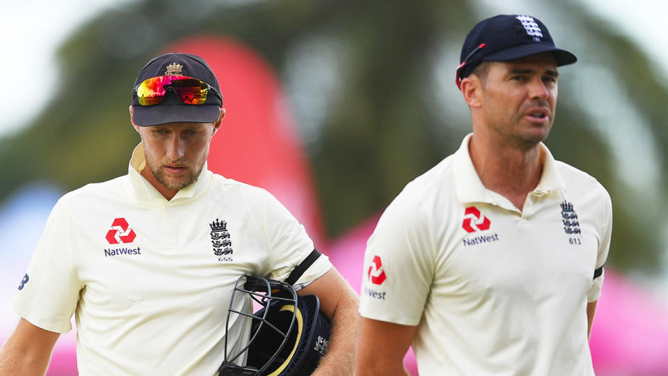 James Anderson (pictured right) has been ruled out of the second Ashes Test. (Getty Images)