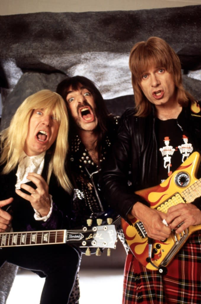 Michael McKean, Harry Shearer, and Christopher Guest in “This Is Spinal Tap” in 1984. ©Embassy Pictures/Courtesy Evere