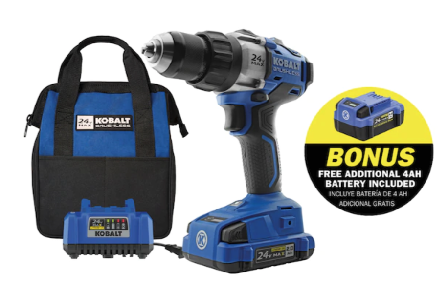 best cordless drills, Kobalt 24-Volt Max ½-in Brushless Cordless drill