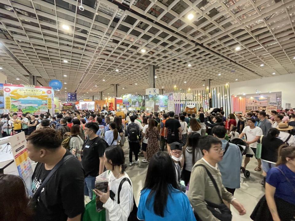 ITF台北國際旅展四天展期共吸引34萬4,475人次入場，較去年成長76.3％，已達2019年的9成。圖／本報資料照片