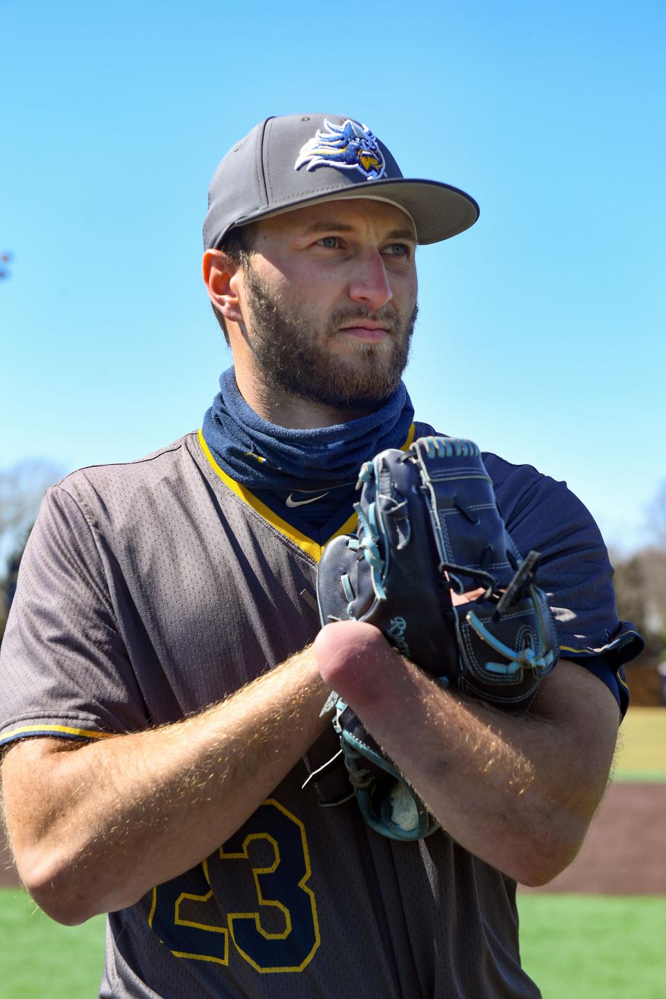 Parker Hanson stands for a portrait on Wednesday, March 31, 2021 at Augustana University in Sioux Falls.