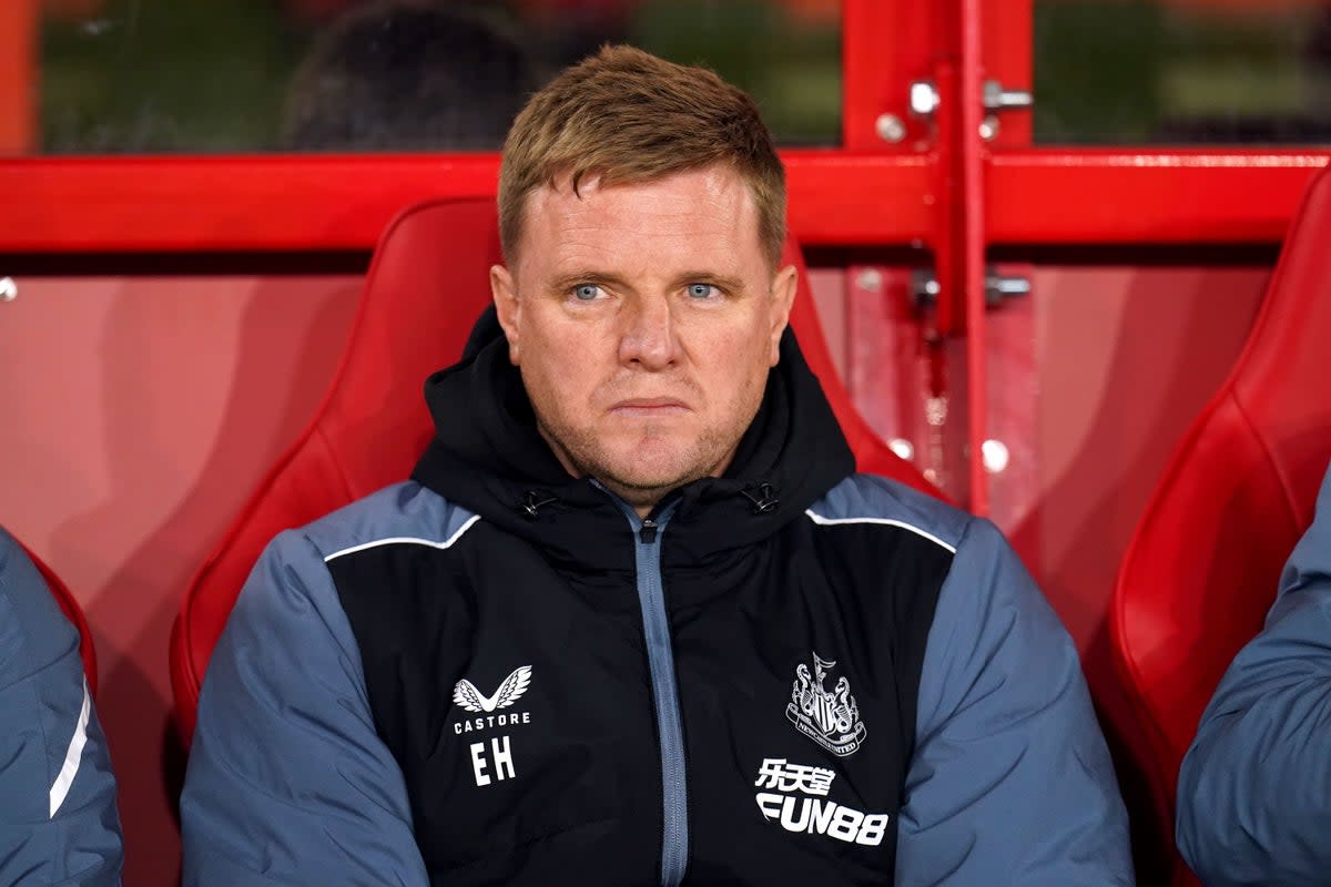 Newcastle head coach Eddie Howe is confident the Magpies can compete with Manchester United on and off the pitch (Nick Potts/PA) (PA Wire)