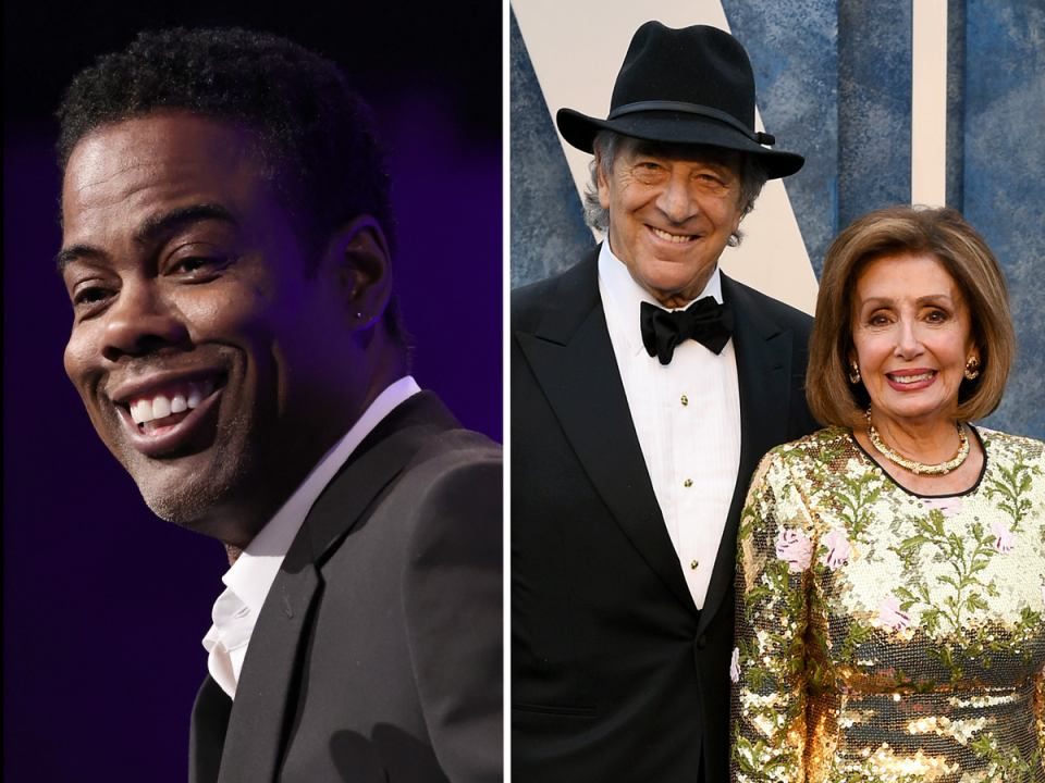 Chris Rock, Paul and Nancy Pelosi (Getty Images)