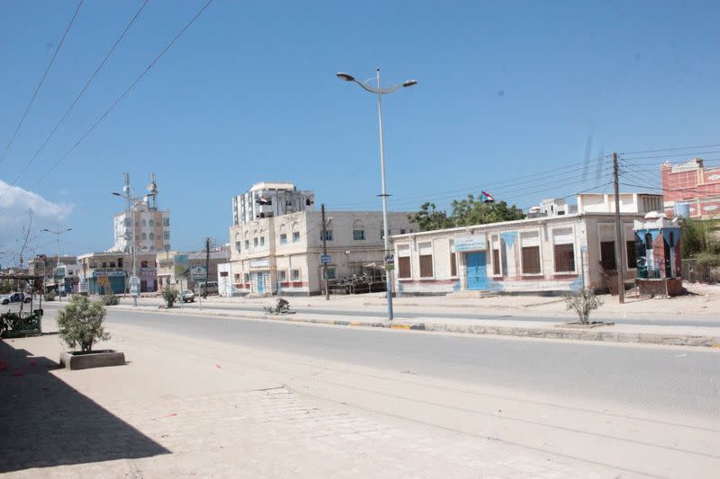 View of a deserted street, during a curfew after the state's first case of coronavirus disease (COVID-19), was announced, in al-Sheher