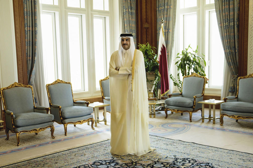 Qatar Emir Sheik Tamim bin Hamad Al-Thani at Diwan Palace