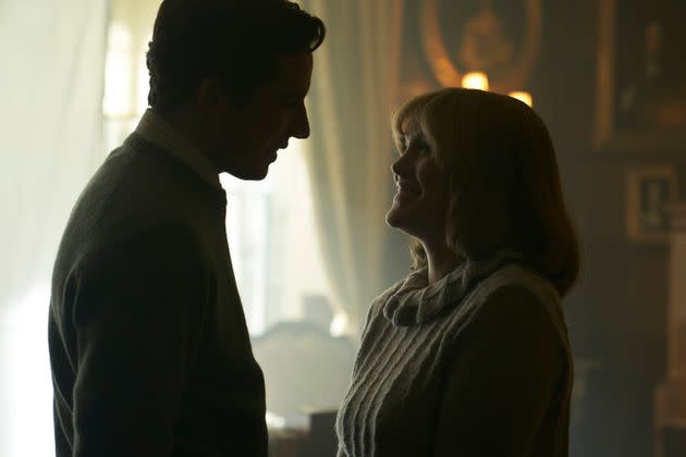  Josh O'Connor as the Prince of Wales and Emerald Fennell as Camilla Shand, appearing in the third season of The Crown. (Photo: Des Willie/Netflix via Press Association Images)