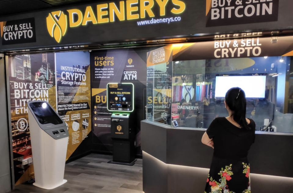 Crypto ATMs halted in Singapore after marketing clampdown. (PHOTO: Daenerys)