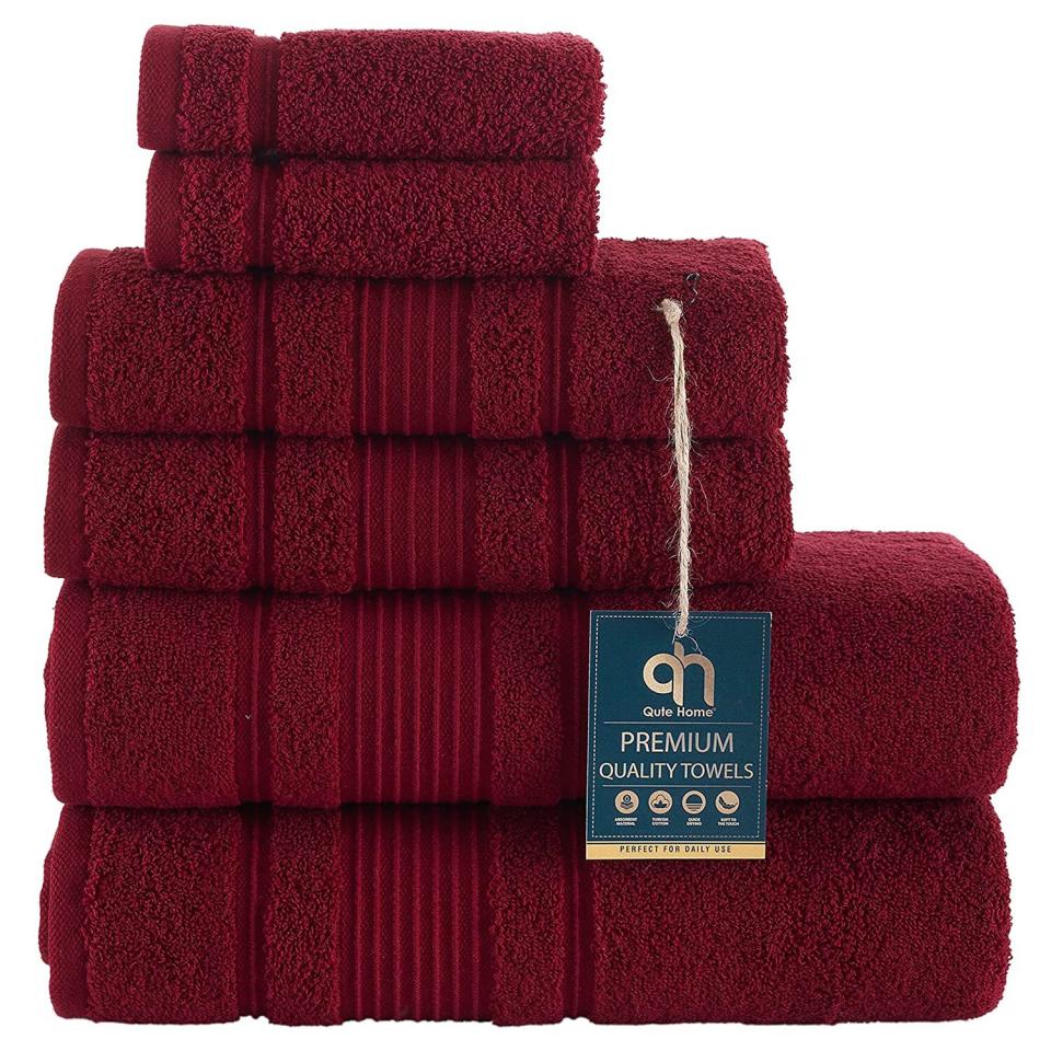 Qute Home 6-Piece Bath Towels Set