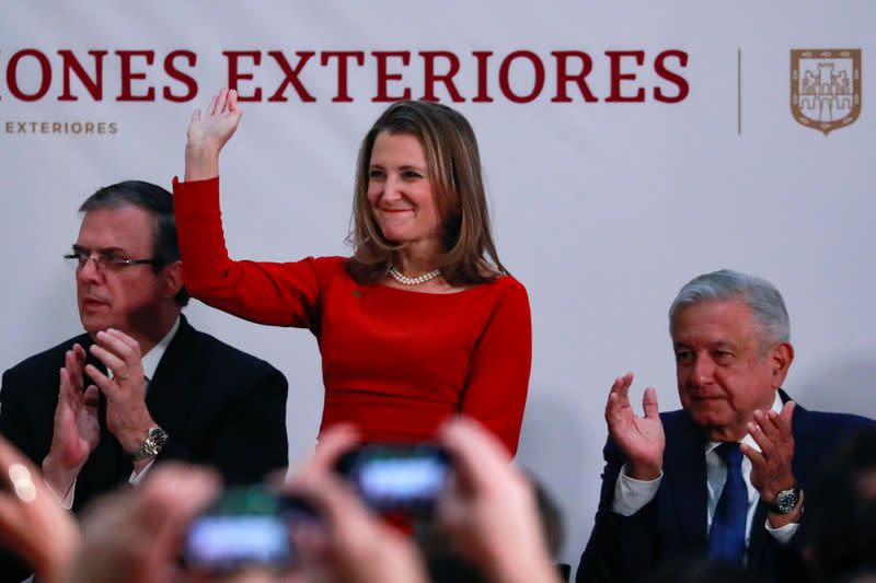 Canadian Deputy Prime Minister Freeland, U.S. Trade Representative Lighthizer, White House Senior Adviser Kushner, Mexican Foreign Minister Ebrard and Mexican Deputy Foreign Minister for North America Seade meet in Mexico City