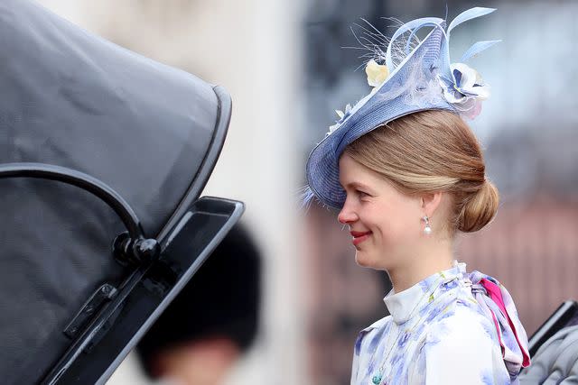 <p>Chris Jackson/Getty </p> Lady Louise Windsor at Trooping the Colour on June 15, 2024.