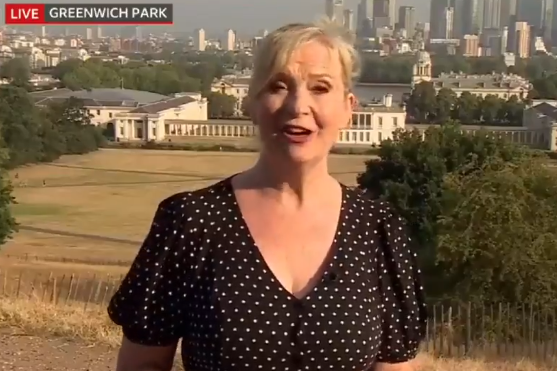 BBC presenter Carol Kirkwood accidentally said there were lots of doggers in Greenwich park instead of joggers: BBC