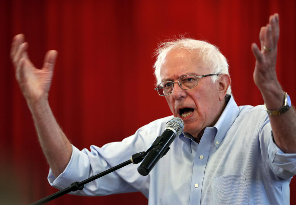 Democratic presidential candidate Sen. Bernie Sanders, I-Vt., speaks during a town hall meeting at the Victory Missionary Baptist Church in Las Vegas on July 6, 2019. (Photo: Steve Marcus/Las Vegas Sun via AP)