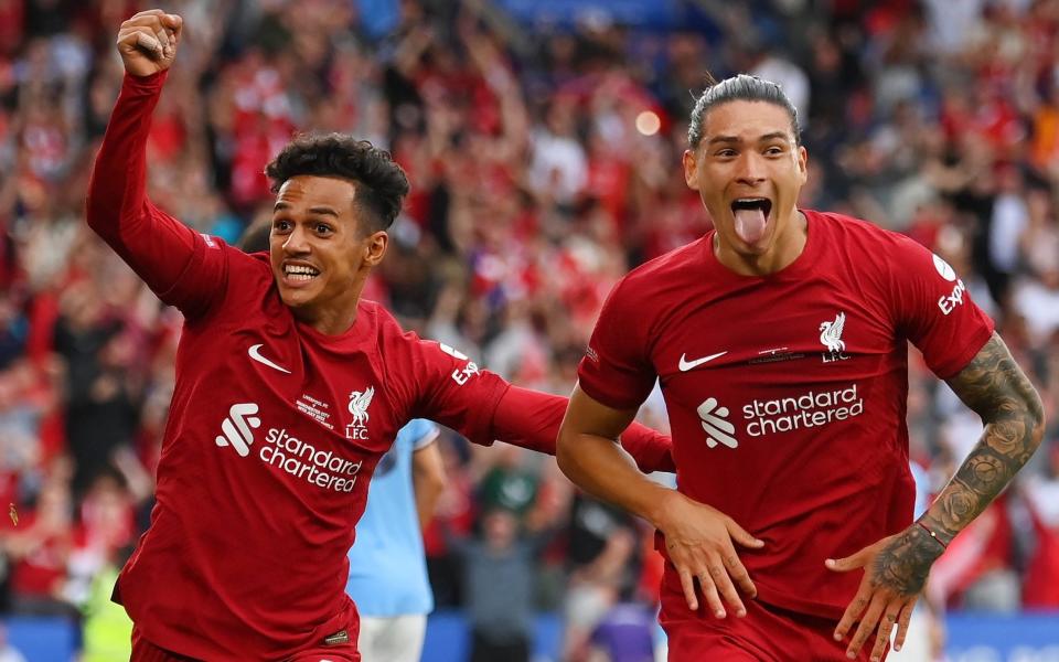 Fabio Carvalho (left) and Darwin Núñez - How Liverpool lost their best striker and got even better - GETTY IMAGES